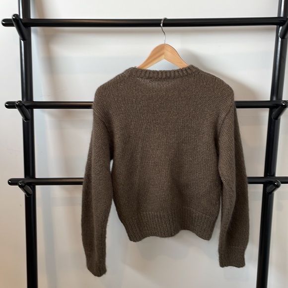 Blossom S brown mohair crewneck sweater - Picture 2 of 4